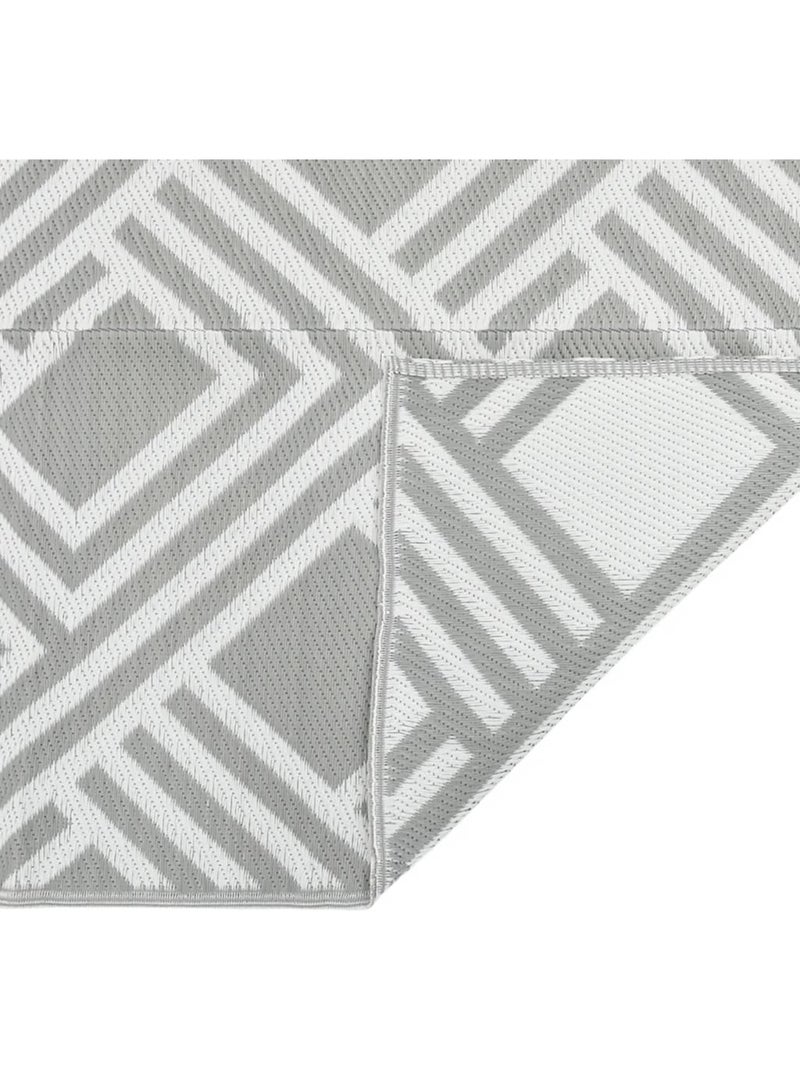 Tapis d’extérieur réversible motif graphique Gris - Kiabi