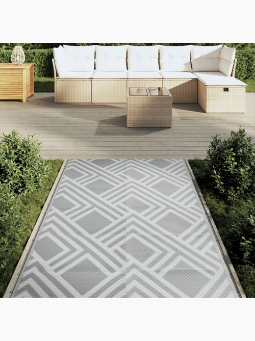 Tapis d’extérieur réversible motif graphique - Kiabi Tapis d’extérieur réversible motif graphique - Kiabi