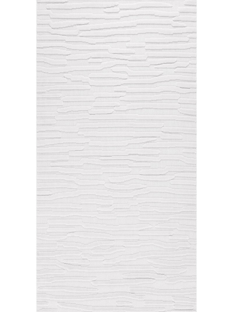 Tapis d'intérieur et d'extérieur à motifs Blanc - Kiabi