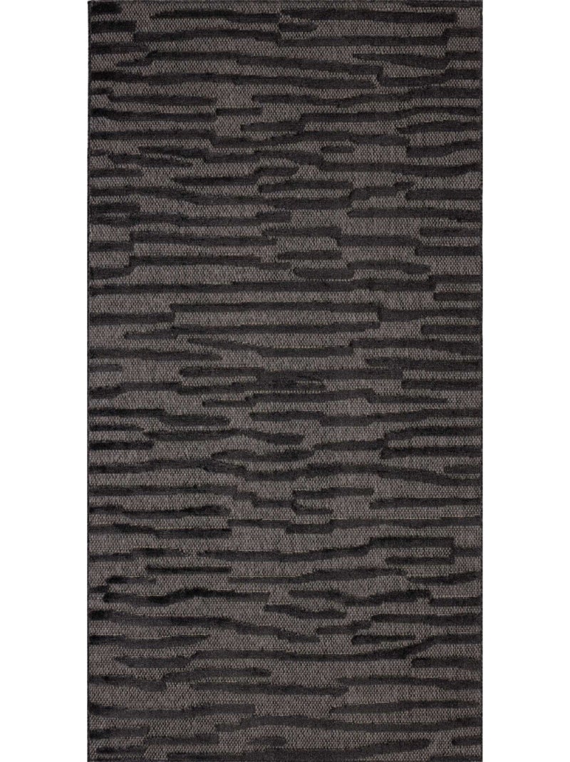Tapis d'intérieur et d'extérieur à motifs Noir - Kiabi
