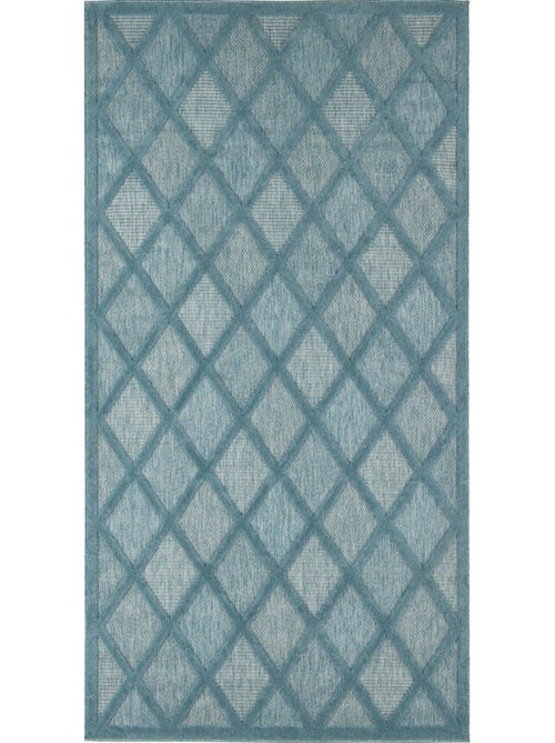Tapis d'intérieur et d'extérieur motifs losange - Kiabi