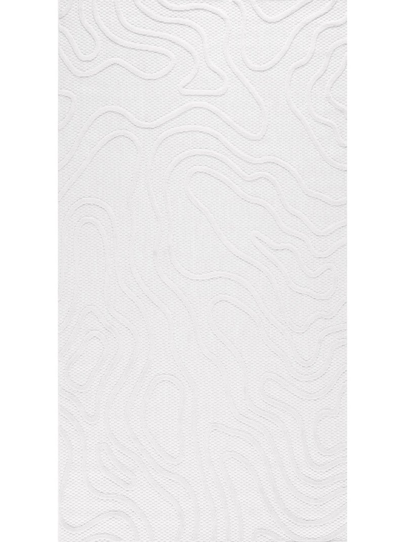 Tapis d'intérieur et extérieur motif abstrait santorini Blanc - Kiabi