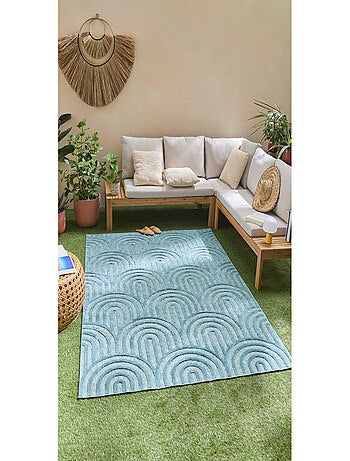 Tapis d'intérieur et extérieur motifs arcs Santorini