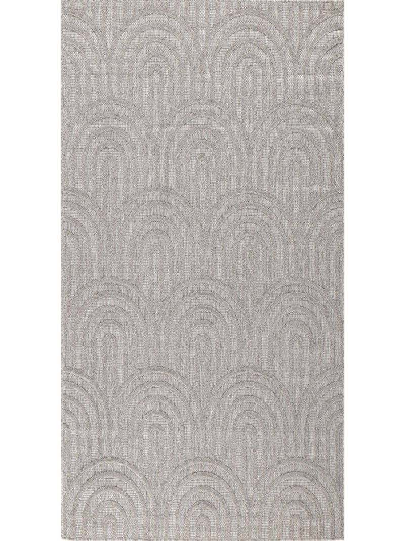 Tapis d'intérieur et extérieur motifs arcs Santorini Gris - Kiabi
