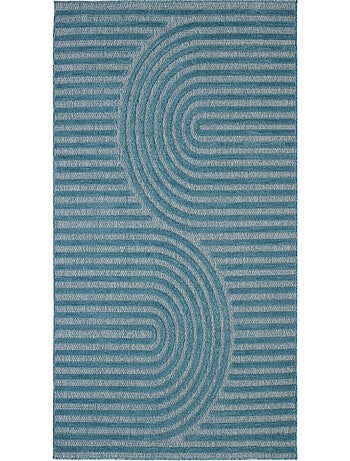 Tapis d'intérieur et extérieur motifs arcs symétriques Santorini