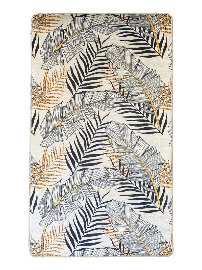 Tapis d'intérieur Feuille 120 x 180 cm - Gris - Mani Textile Gris Gris - Kiabi