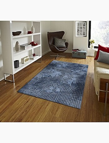 Tapis de salon 300x400 cm Polycoton Fisun Vert