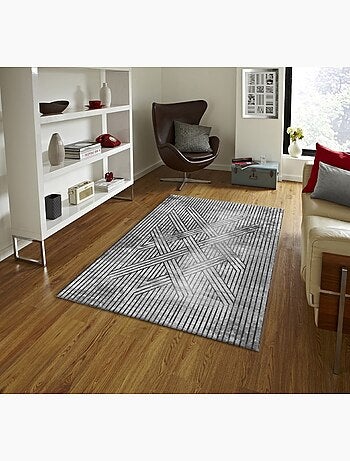 Tapis de salon 300x400 cm Polycoton Fisun Vert