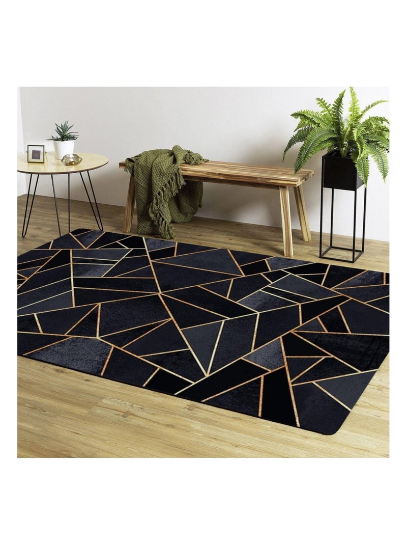 Tapis d'intérieur Grafic Noir Noir - Kiabi