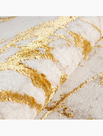 Tapis d'intérieur lara 805 – effet marbre - 80x150 / gold