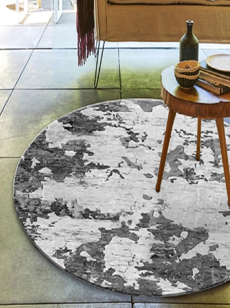 Tapis d'intérieur Moderne Rond Gris - Kiabi