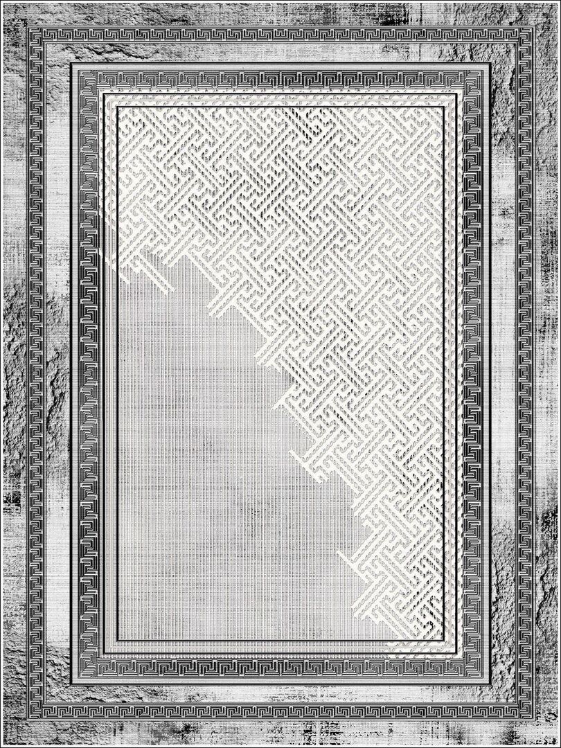 Tapis d'intérieur NAJAT 300 x 400 cm - Gris - Mani Textile - Gris Gris ...