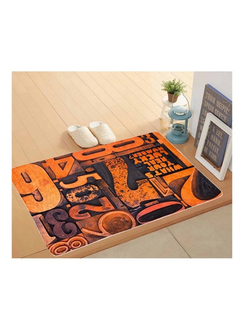 Tapis d'intérieur NUMBER Orange - Kiabi