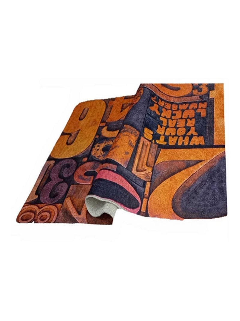 Tapis d'intérieur NUMBER Orange - Kiabi