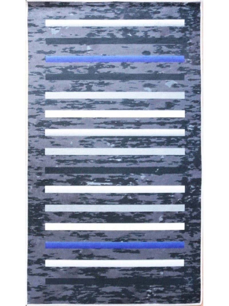 Tapis d'intérieur Rayures Noir Noir - Kiabi