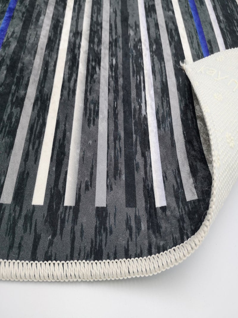 Tapis d'intérieur Rayures Noir Noir - Kiabi