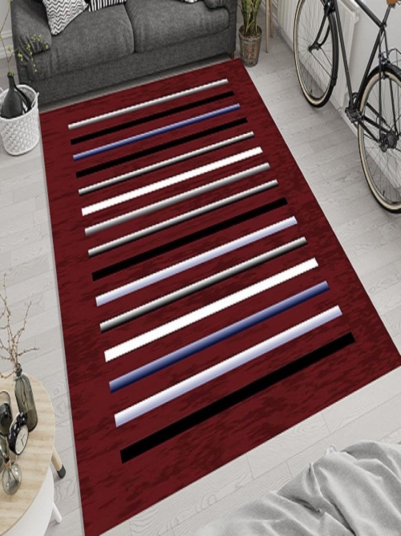 Tapis d'intérieur Rayures Rouge - Kiabi