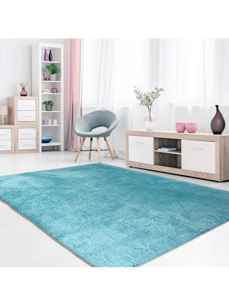 Tapis d'intérieur TUFTY Uni Bleu - Kiabi