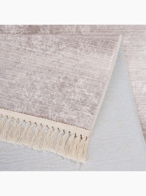 Tapis d'intérieur uni beige clair à franges - 120x170 / beige - Kiabi Tapis d'intérieur uni beige clair à franges - 120x170 / beige - Kiabi