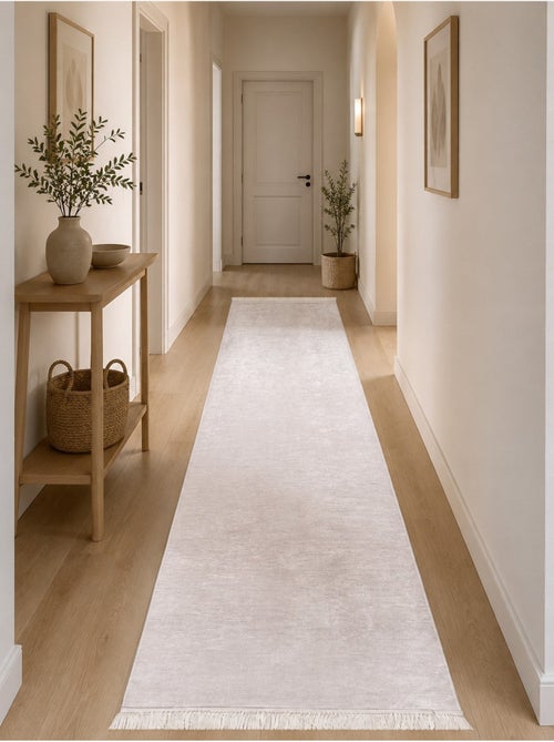 Tapis d'intérieur uni beige clair à franges - 120x170 / beige - Kiabi Tapis d'intérieur uni beige clair à franges - 120x170 / beige - Kiabi