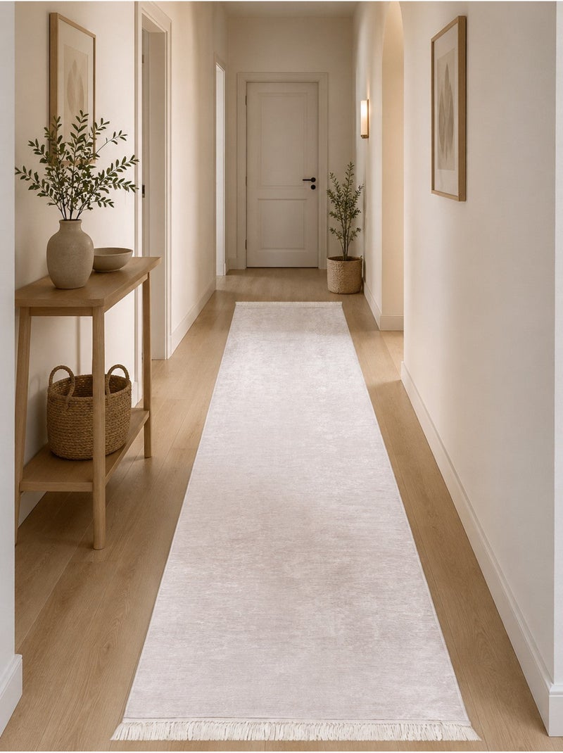 Tapis d'intérieur Uni Beige Clair à Franges - 120x170 / Beige Beige - Kiabi