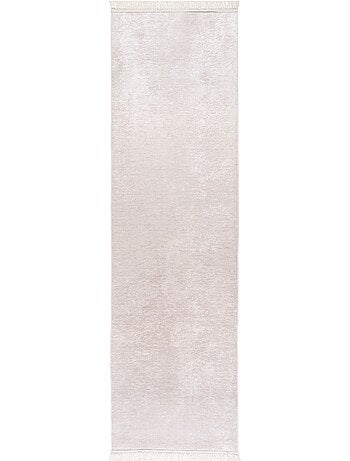 Tapis d'intérieur Uni Beige Clair à Franges