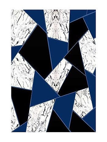 Tapis DJAM Noir/Bleu