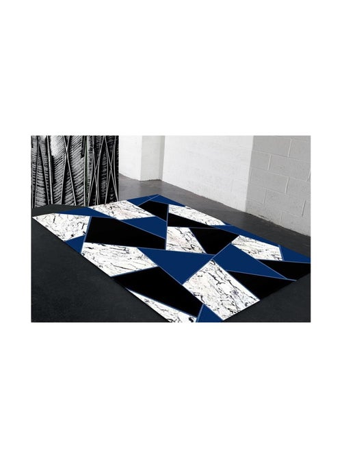 Tapis DJAM Noir/Bleu - Kiabi