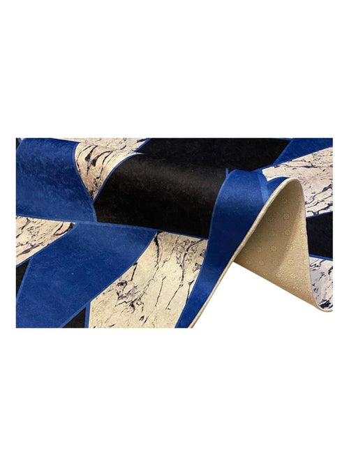 Tapis DJAM Noir/Bleu - Kiabi