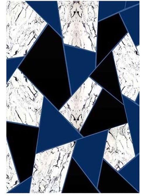 Tapis DJAM Noir/Bleu - Kiabi