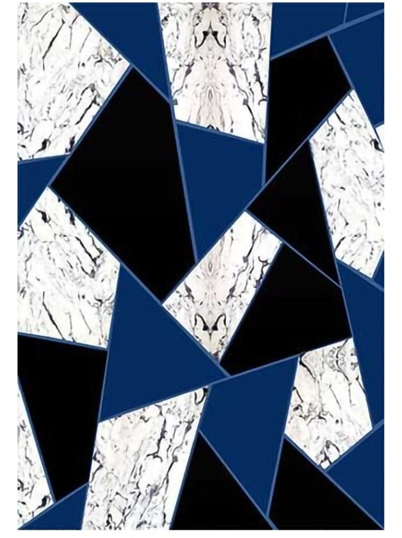 Tapis DJAM Noir/Bleu Bleu - Kiabi