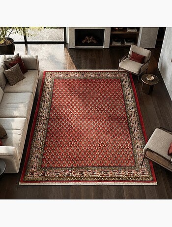 Tapis d'orient au motif oriental, noué main en laine, hamadan 51