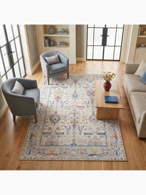 Tapis d'orient au motif oriental, style kilim, lyn11 perle - Kiabi