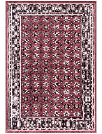 Tapis d'orient au motif oriental, style kilim, lyn11 rubis