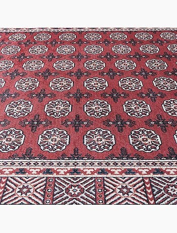 Tapis d'orient au motif oriental, style kilim, lyn11 rubis