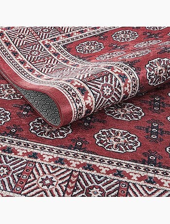 Tapis d'orient au motif oriental, style kilim, lyn11 rubis