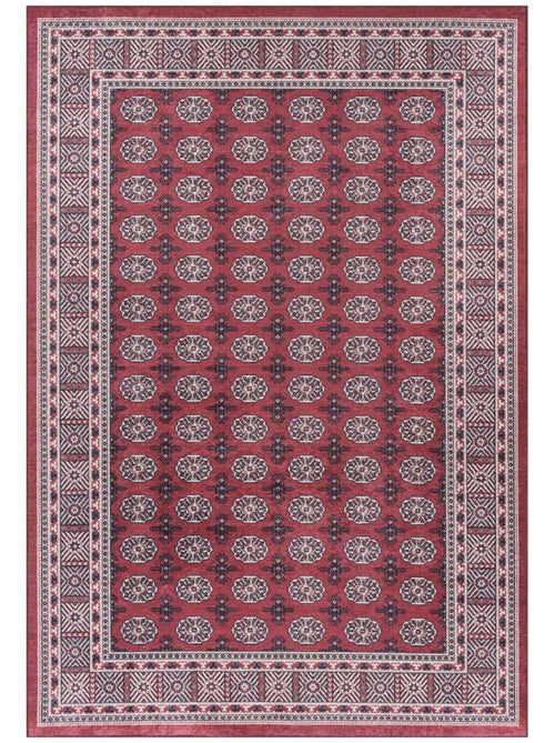 Tapis d'orient au motif oriental, style kilim, lyn11 rubis - Kiabi