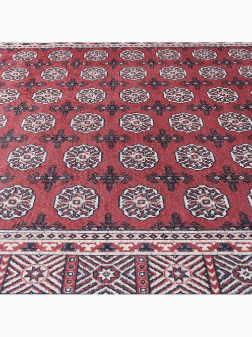 Tapis d'orient au motif oriental, style kilim, lyn11 rubis - Kiabi