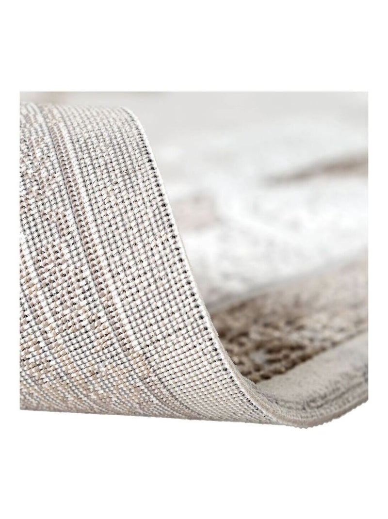 Tapis d'orient avec franges rectangle beige Casa Beige - Kiabi