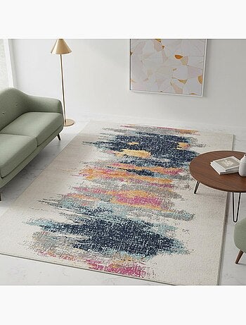 Tapis art abstrait - lyn3 desi couleurs vives