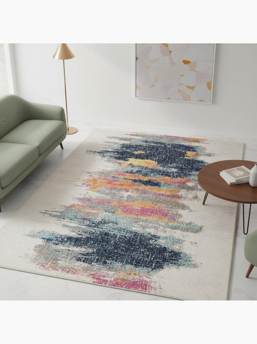 Tapis d'orient contemporain multicolore en polypropylène lyn3 ly. - Kiabi Tapis d'orient contemporain multicolore en polypropylène lyn3 ly. - Kiabi