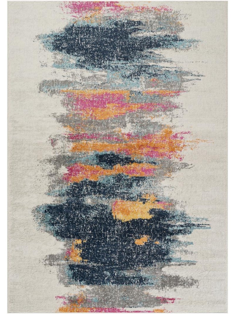 Tapis d'orient contemporain multicolore en polypropylène lyn3 ly. Rose - Kiabi