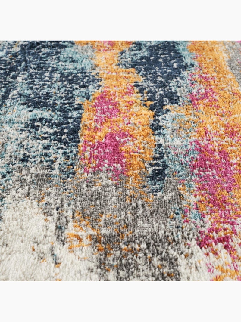 Tapis d'orient contemporain multicolore en polypropylène lyn3 ly. Rose - Kiabi
