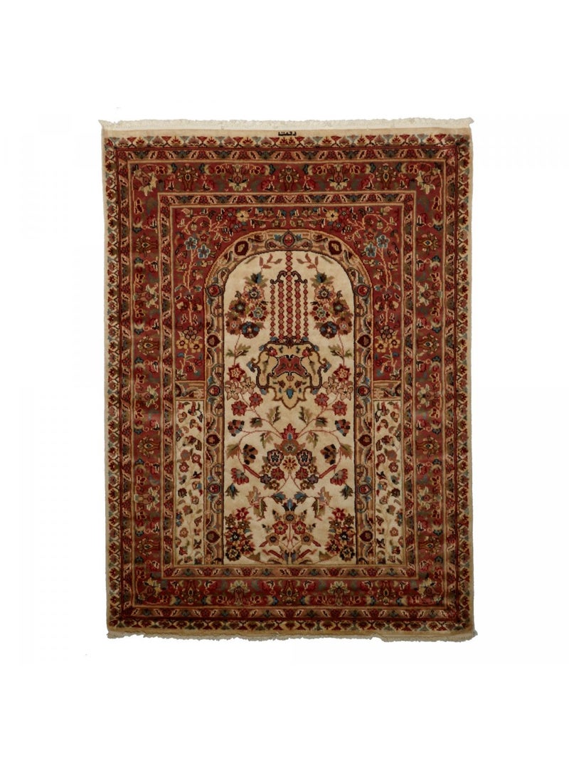 Tapis d'orient Fait main JIHANGIR 73 1A2T Beige 125x130 en soie Beige - Kiabi
