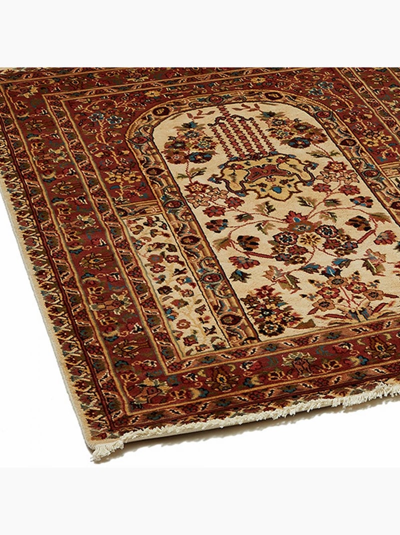 Tapis d'orient Fait main JIHANGIR 73 1A2T Beige 125x130 en soie Beige - Kiabi