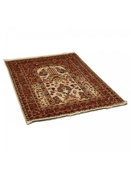 Tapis d'orient Fait main JIHANGIR 73 1A2T Beige 125x130 en soie - Kiabi