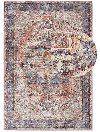 Tapis d'orient kilim motif oriental, lyn11 vintage c, tissée et chaleureuse