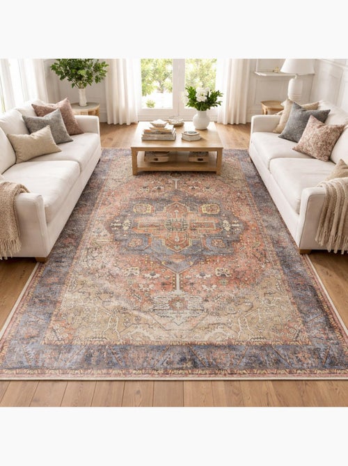 Tapis d'orient kilim motif oriental, lyn11 vintage c, tissée et chaleureuse - Kiabi Tapis d'orient kilim motif oriental, lyn11 vintage c, tissée et chaleureuse - Kiabi