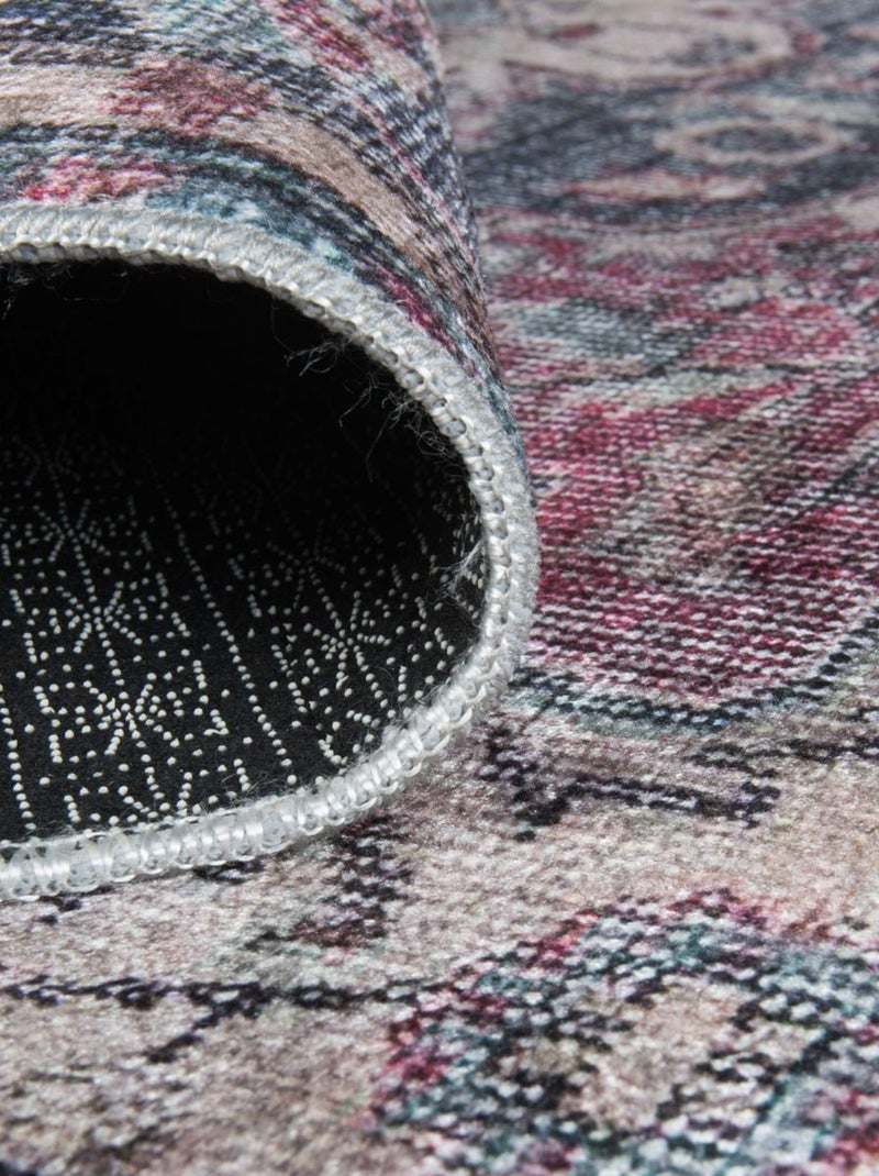 Tapis d'orient LYN11 MEDA 1 facile d'entretien Bordeaux - Kiabi