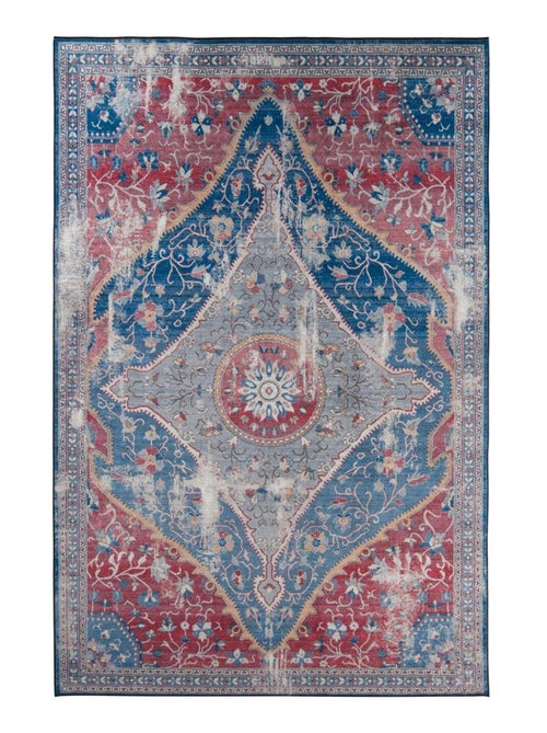Tapis d'orient LYN11 MEDA 2, inspiration Isfahan, facile d'entretien - Kiabi
